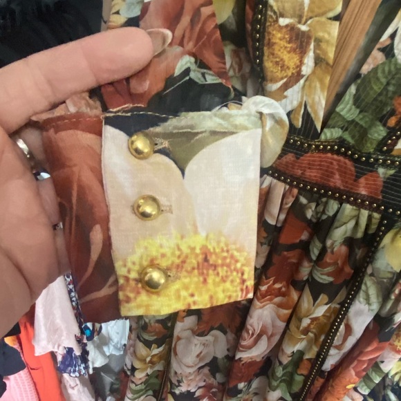 Floral, long sleeve maxi dress. Large. Tags on - Picture 8 of 9